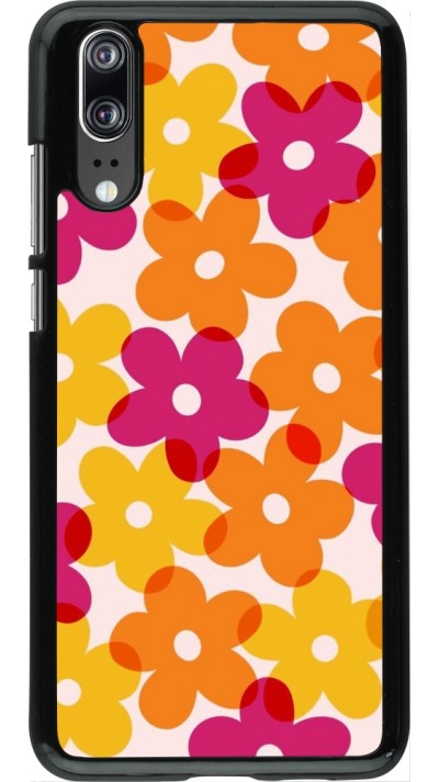 Coque Huawei P20 - Easter 2024 yellow orange pink flowers