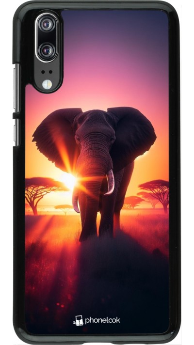Coque Huawei P20 - Elephant Sunrise Beauty