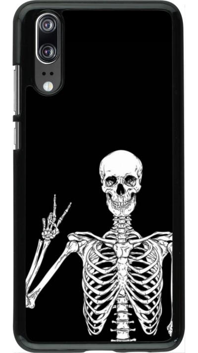 Coque Huawei P20 - Halloween 2023 peace skeleton