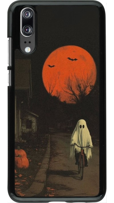 Coque Huawei P20 - Halloween 2025 Ghost on a bicycle