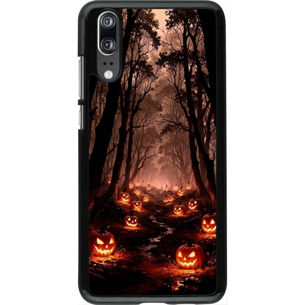 Coque Huawei P20 - Halloween 2025 Road of Terrifying Pumpkins