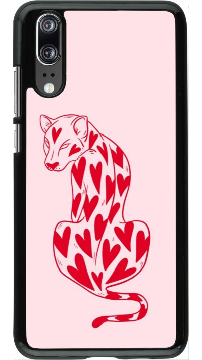 Huawei P20 Case Hülle - Leopard with hearts 2026