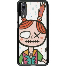 Huawei P20 Case Hülle - Little Girl Sketch