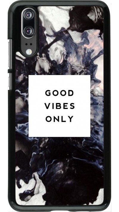Coque Huawei P20 - Marble Good Vibes Only