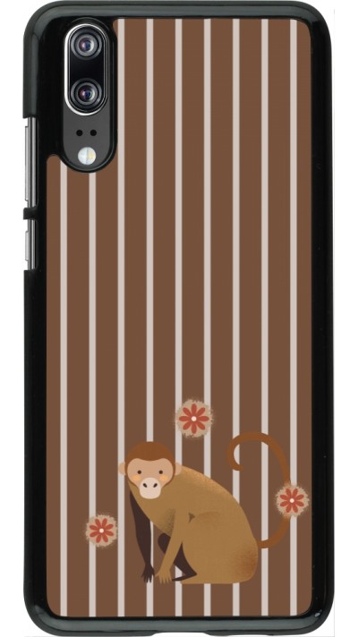 Huawei P20 Case Hülle - Monkey with stripes