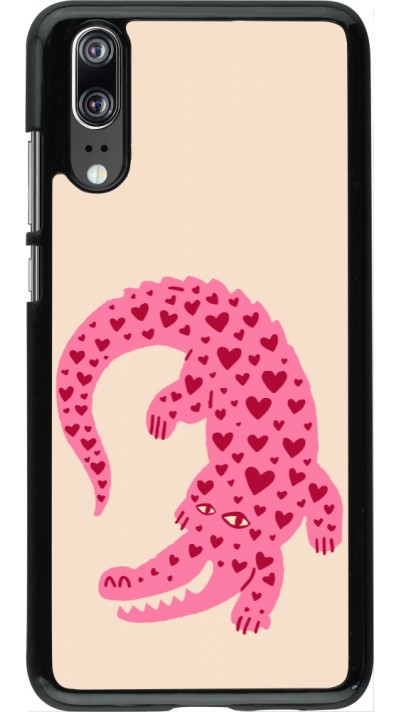 Huawei P20 Case Hülle - Pink crocodile 2026