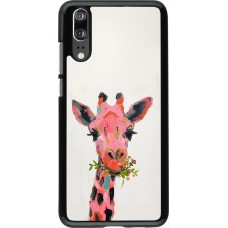 Coque Huawei P20 - Pink Girafe Paint