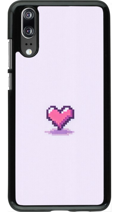 Coque Huawei P20 - Pixel Coeur Violet Clair