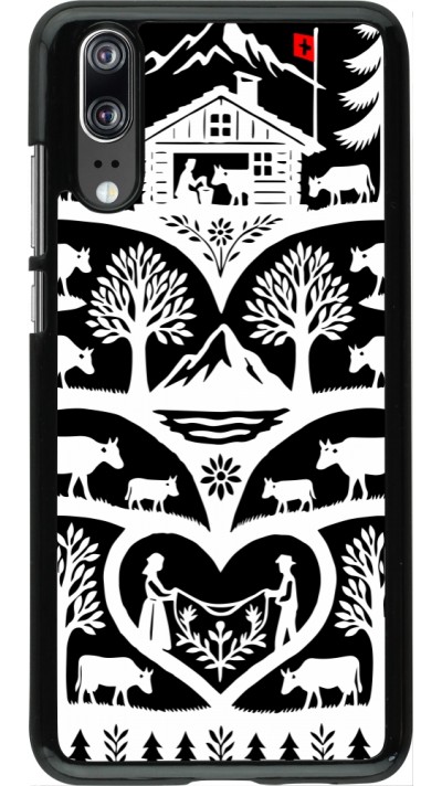 Huawei P20 Case Hülle - Poya Schweiz 2 schwarz