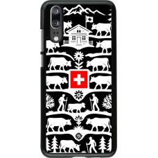 Huawei P20 Case Hülle - Poya Schweiz 3 schwarz