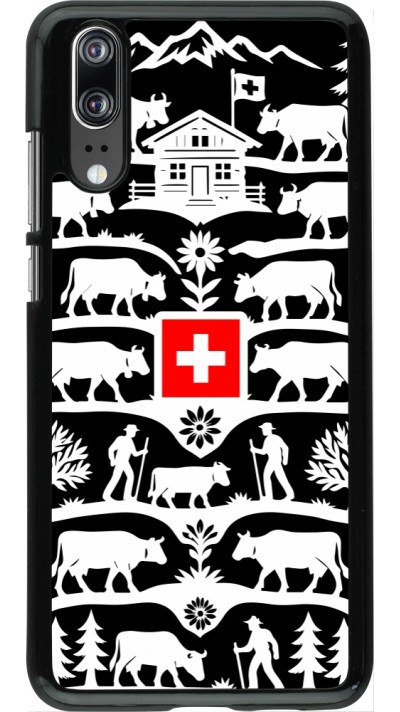 Huawei P20 Case Hülle - Poya Schweiz 3 schwarz
