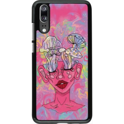Huawei P20 Case Hülle - Psychedelic pink mushroom