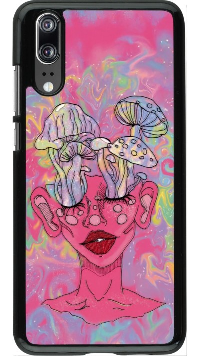 Coque Huawei P20 - Psychedelic pink mushroom
