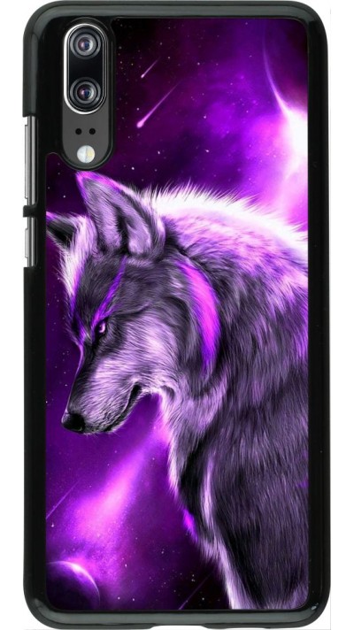 Coque Huawei P20 - Purple Sky Wolf