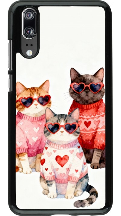 Coque Huawei P20 - Saint Valentines Day 26 Cat Love
