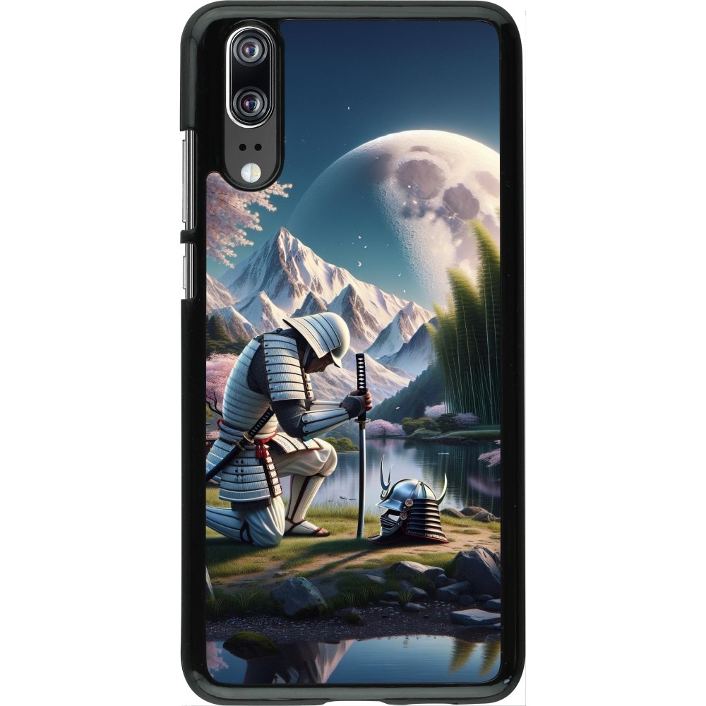 Huawei P20 Case Hülle - Samurai Katana Mond