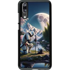 Huawei P20 Case Hülle - Samurai Katana Mond