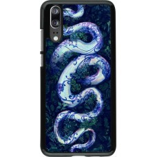 Huawei P20 Case Hülle - Snake Blue Anaconda