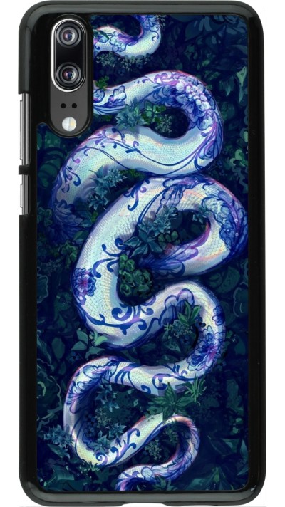 Huawei P20 Case Hülle - Snake Blue Anaconda