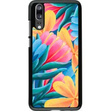 Huawei P20 Case Hülle - Spring 23 colorful flowers