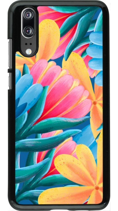 Huawei P20 Case Hülle - Spring 23 colorful flowers