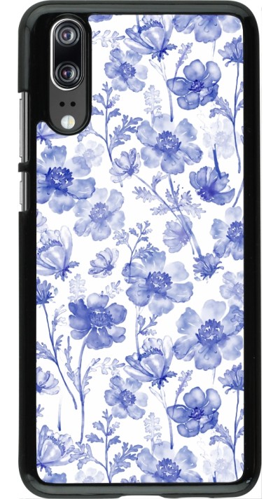 Coque Huawei P20 - Spring 23 watercolor blue flowers