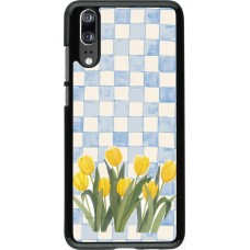 Coque Huawei P20 - Blue vichy tulips Spring 2026