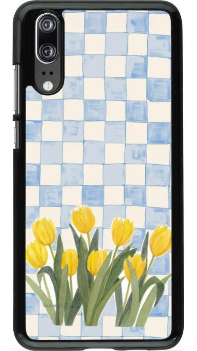 Coque Huawei P20 - Blue vichy tulips Spring 2026