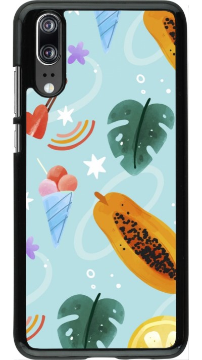 Coque Huawei P20 - Summer 2025 Pattern papaya
