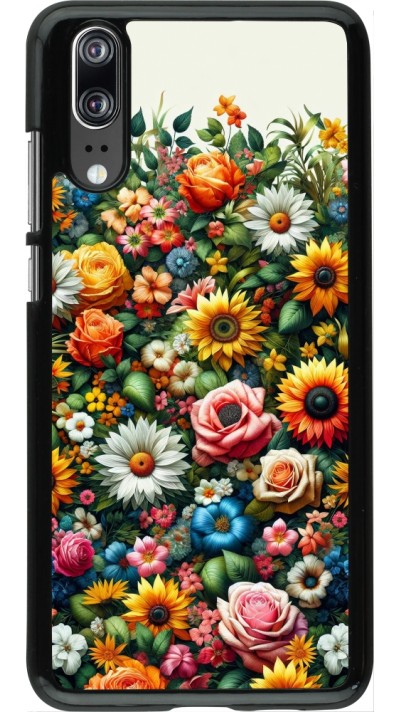 Huawei P20 Case Hülle - Sommer Blumenmuster