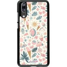 Huawei P20 Case Hülle - Sommer Pink Muster