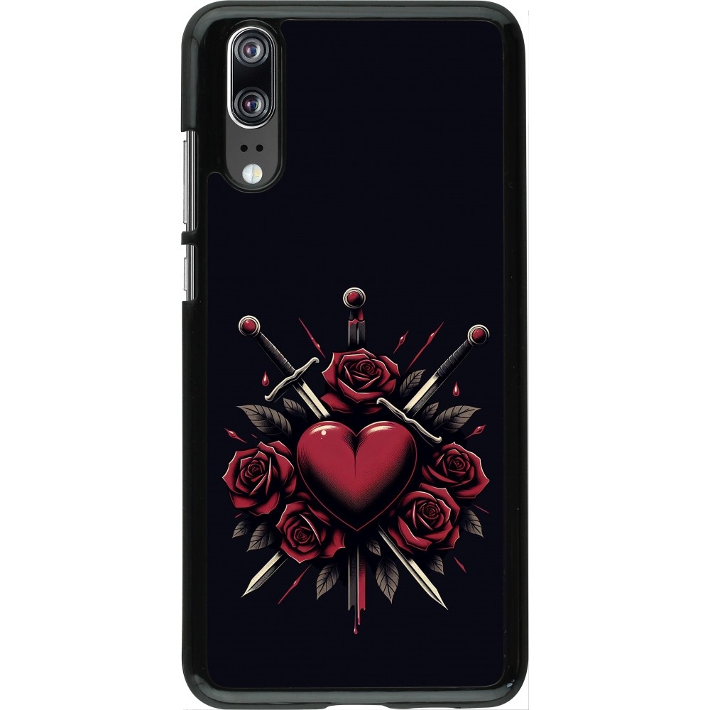 Huawei P20 Case Hülle - Valentine 2024 gothic love