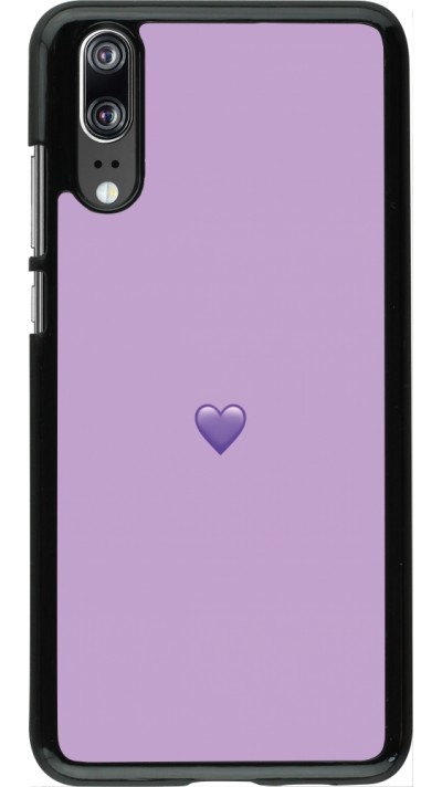 Coque Huawei P20 - Valentine 2023 purpule single heart