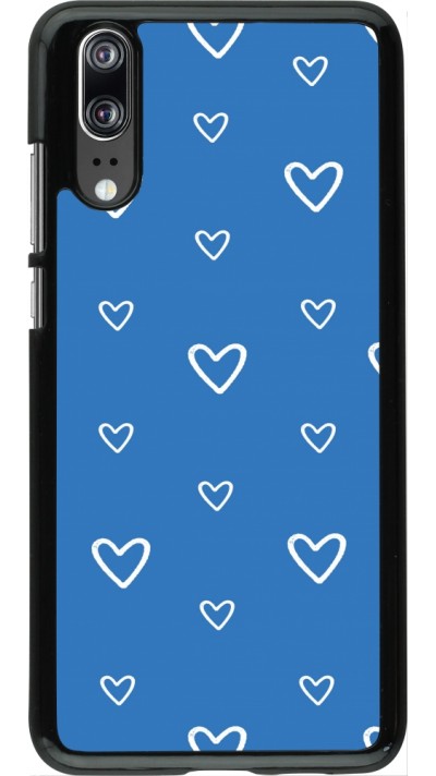 Coque Huawei P20 - Valentine 2023 blue hearts