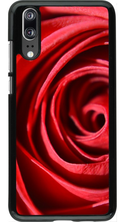 Coque Huawei P20 - Valentine 2023 close up rose