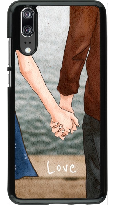 Coque Huawei P20 - Valentine 2023 lovers holding hands