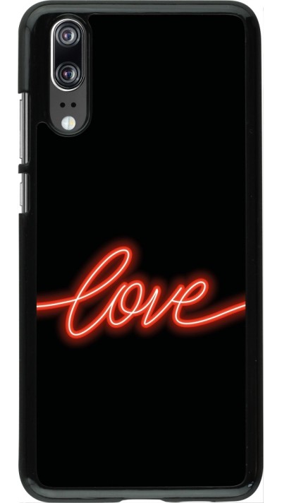 Coque Huawei P20 - Valentine 2023 neon love
