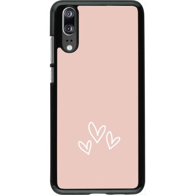 Huawei P20 Case Hülle - Valentine 2023 three minimalist hearts