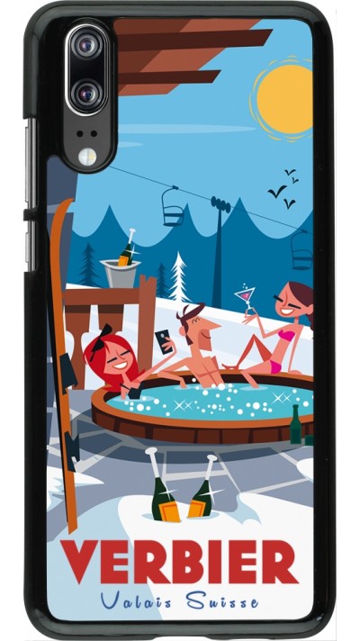 Coque Huawei P20 - Verbier Mountain Jacuzzi