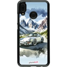 Coque Huawei P20 Lite - Porsche 911 Mountain Watercolor