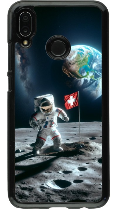 Coque Huawei P20 Lite - Astro Suisse sur lune