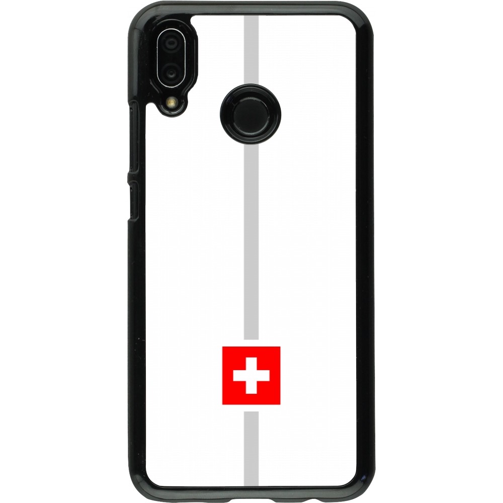 Coque Huawei P20 Lite - Canton CH blanc