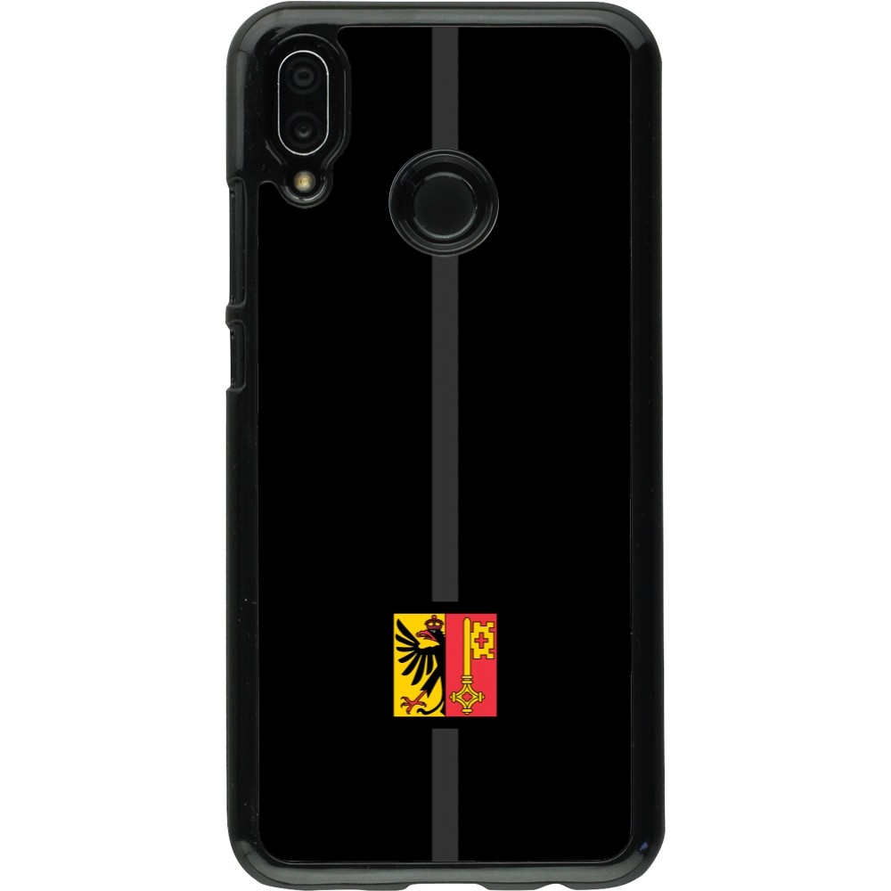 Huawei P20 Lite Case Hülle - Kanton GE schwarz