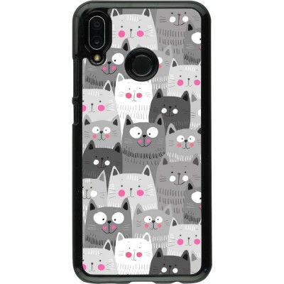 Coque Huawei P20 Lite - Chats gris troupeau