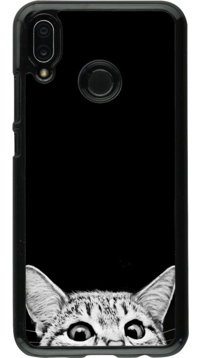 Hülle Huawei P20 Lite - Cat Looking Up Black