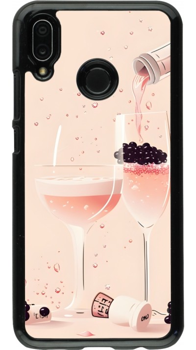 Huawei P20 Lite Case Hülle - Champagne Pouring Pink