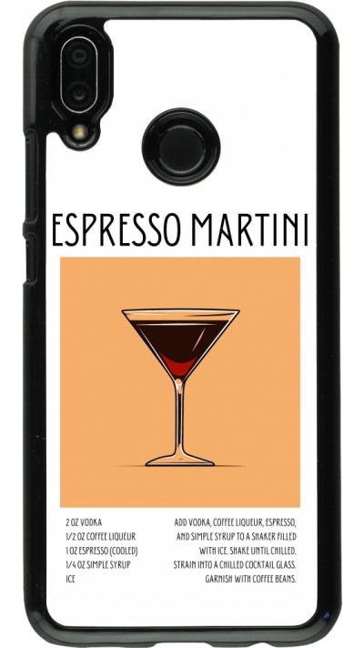 Huawei P20 Lite Case Hülle - Cocktail Rezept Espresso Martini