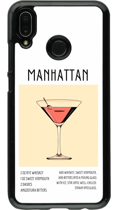 Huawei P20 Lite Case Hülle - Cocktail Rezept Manhattan