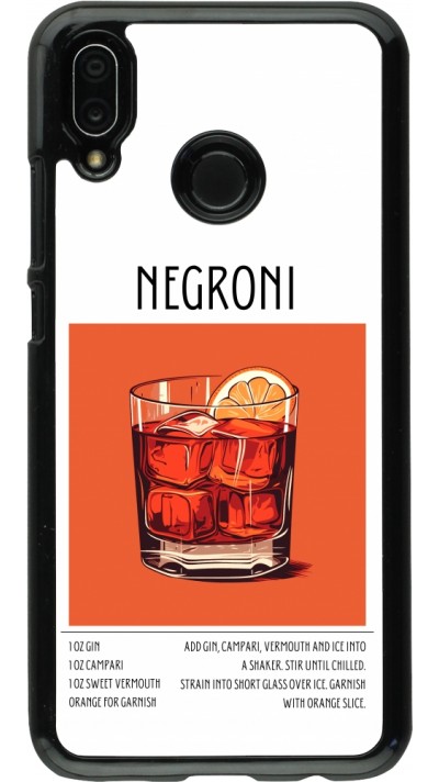 Coque Huawei P20 Lite - Cocktail recette Negroni