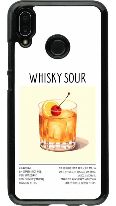 Huawei P20 Lite Case Hülle - Cocktail Rezept Whisky Sour